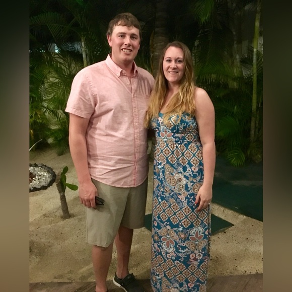 Floral Full Length Dress - Picture 3 of 3